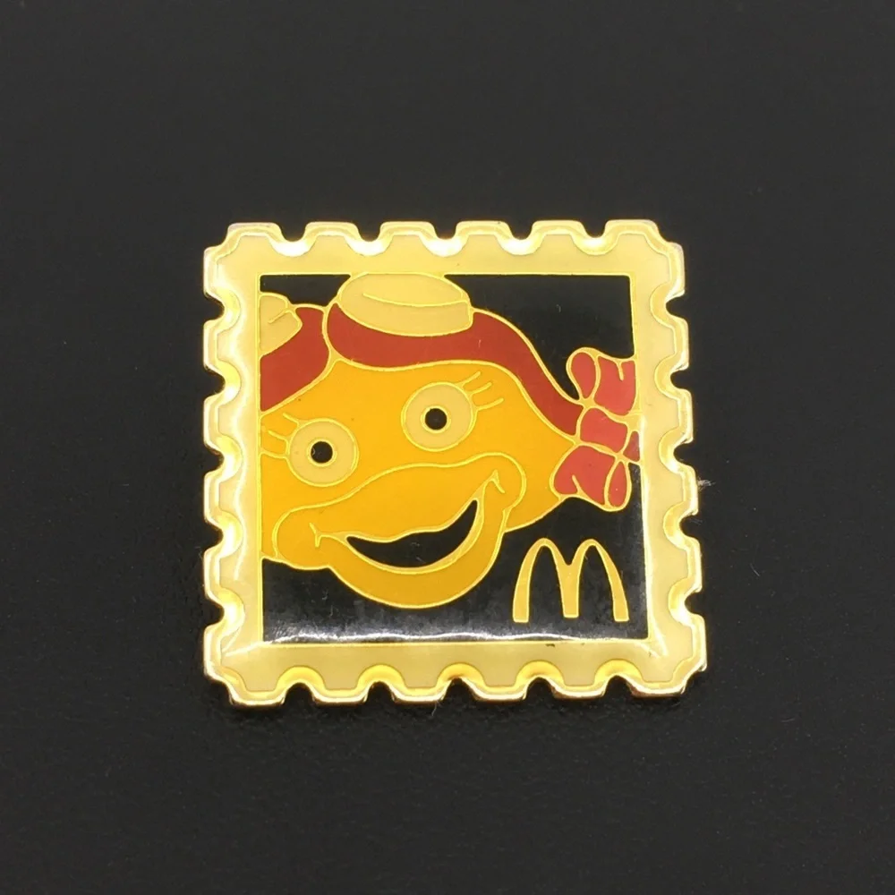 Vintage McDonald’s Crew Pin Birdie Enamel Stamp Hat Pin